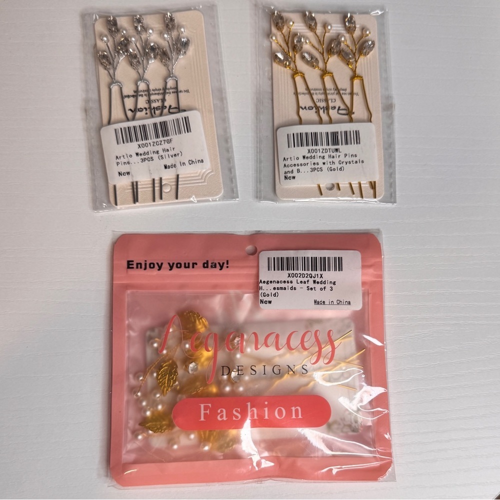 Elegant Gold and Silver Hair Pins